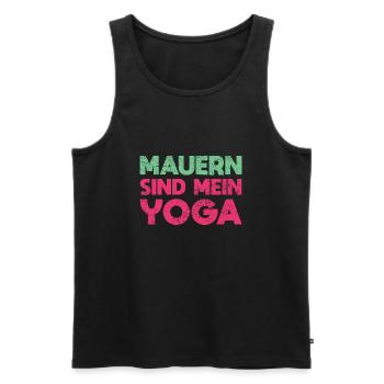 Mauern Sind Mein Yoga - Männer Premium Bio Tank Top - Schwarz - Vorne - AI Model Male 178 light (178cm)