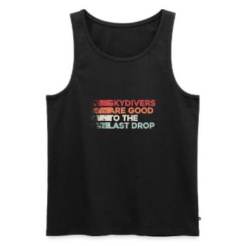 Funny Skydiver Quote: Perfect Gift! - Men's Premium Organic Tank Top - black - Front - AI Model Male 178 light (178cm)