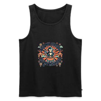 Not my circus not my monkeys - Men's Premium Organic Tank Top - black - Front - AI Model Male 178 light (178cm)