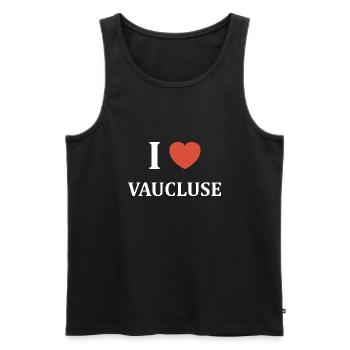 i love Vaucluse - Débardeur bio Premium Homme - noir - Devant - Michal (187cm)