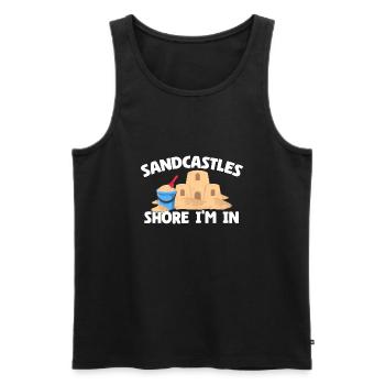Kids Sandcastle Kit Gear Sandcastle Set Toys - Männer Premium Bio Tank Top - Schwarz - Vorne - AI Model Male 178 light (178cm)