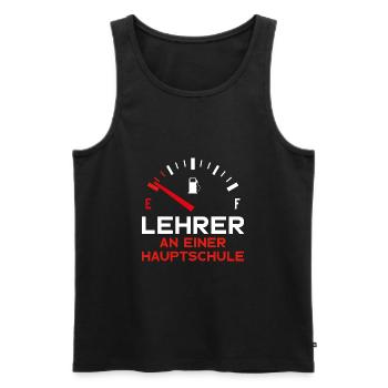 HAUPTSCHULLEHRER LEHRER AN EINER HAUPTSCHULE - Männer Premium Bio Tank Top - Schwarz - Vorne - Michal (187cm)