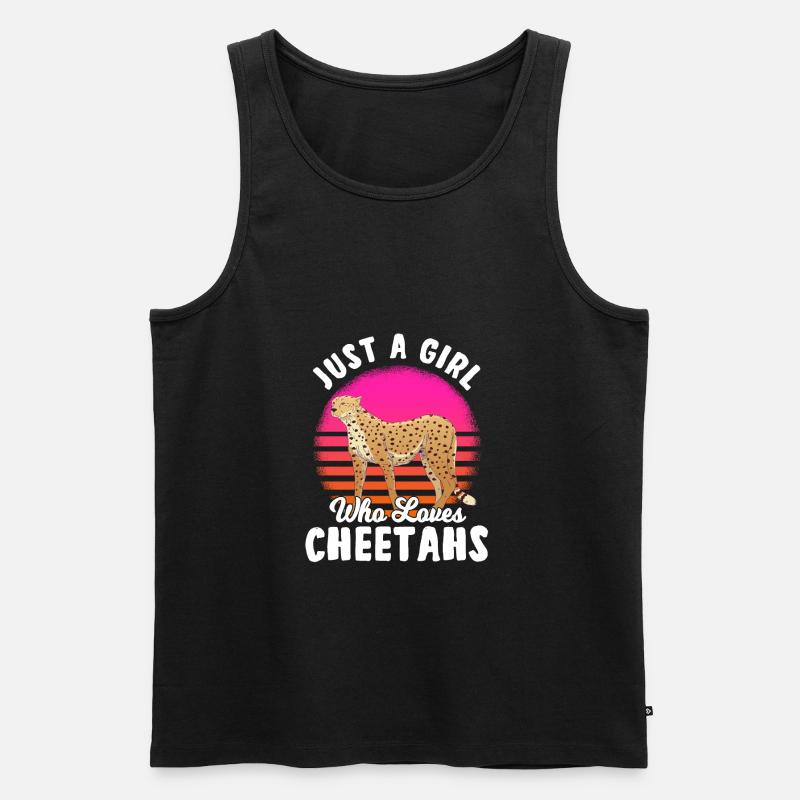 Gepard Geschenk Mädchen - Männer Premium Bio Tank Top - Schwarz