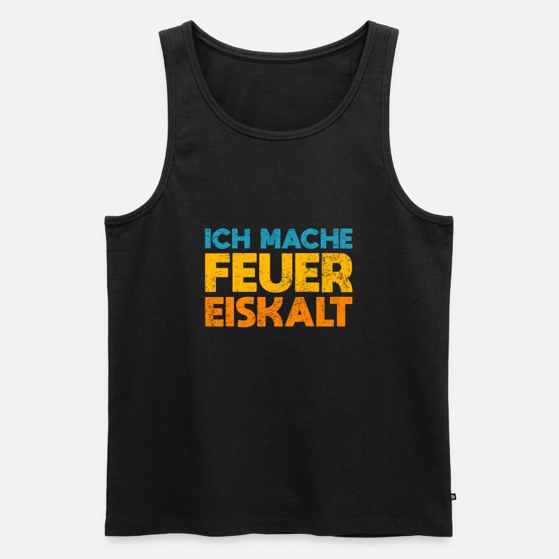 Ich Mache Feuer Eiskalt - Männer Premium Bio Tank Top - Schwarz