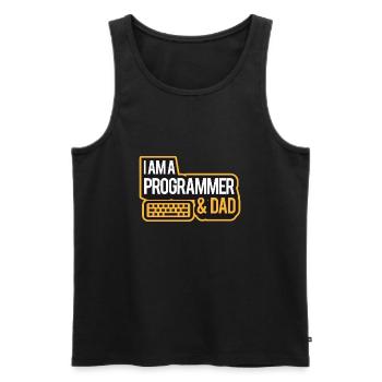 I'm A Programmer And Dad - Männer Premium Bio Tank Top - Schwarz - Vorne - Michal (187cm)