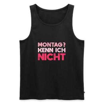 Montag? Kenn Ich Nicht - Männer Premium Bio Tank Top - Schwarz - Vorne - AI Model Male 178 light (178cm)