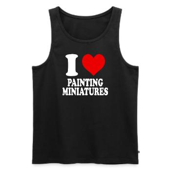 I Love Painting Miniatures - Men's Premium Organic Tank Top - black - Front - Michal (187cm)