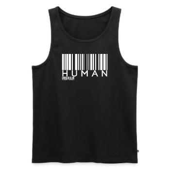 Humain Nibiru Humain OVNI Anciens astronautes - Débardeur bio Premium Homme - noir - Devant - AI Model Male 178 light (178cm)