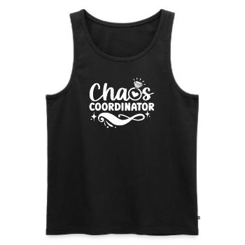 Chaos-Koordinator und größter Hochzeitsplaner - Männer Premium Bio Tank Top - Schwarz - Vorne - AI Model Male 178 light (178cm)