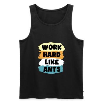 ant ant friends cool ant saying ant - Men's Premium Organic Tank Top - black - Front - AI Model Male 178 light (178cm)