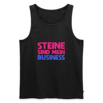 Steine Sind Mein Business - Männer Premium Bio Tank Top - Schwarz - Vorne - AI Model Male 178 light (178cm)