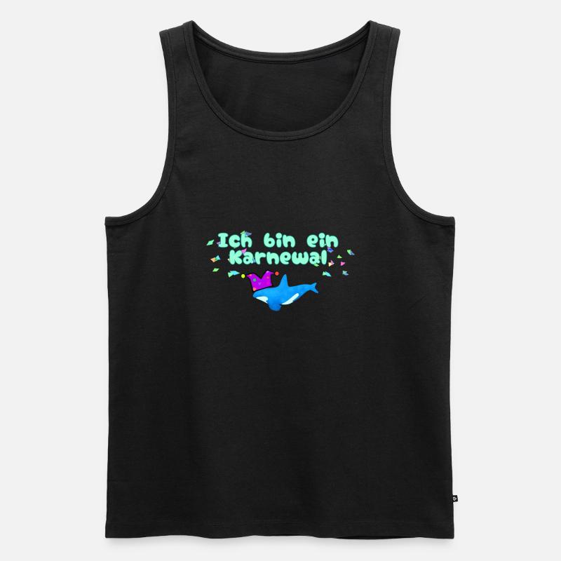 Ich bin ein karnewal,wal,karnewal, karneval - Männer Premium Bio Tank Top - Schwarz
