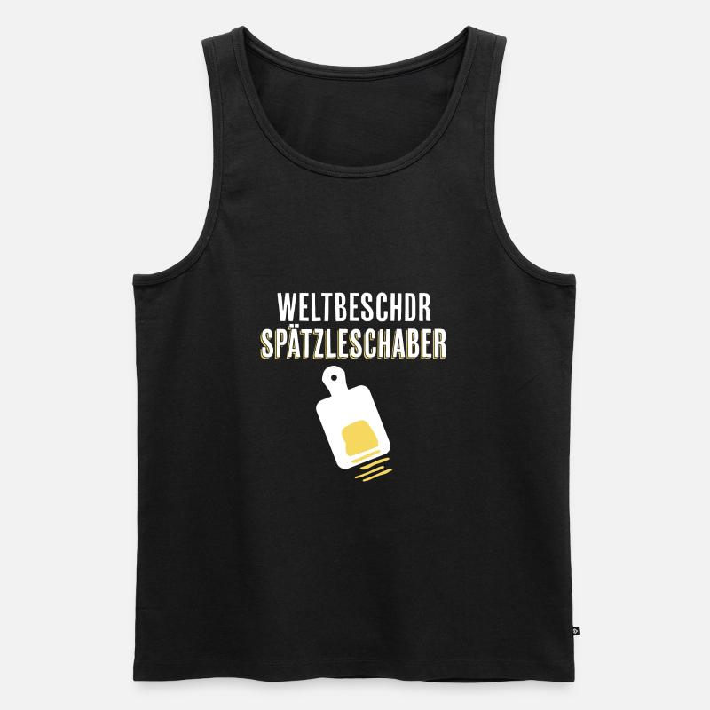 Spätzleschaber schwäbisches Geschenk kochen essen - Männer Premium Bio Tank Top - Schwarz