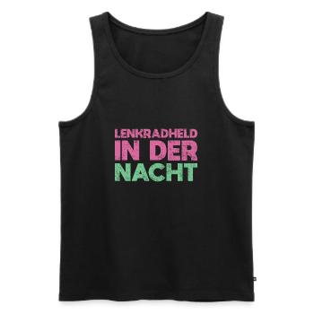 Lenkradheld In Der Nacht - Männer Premium Bio Tank Top - Schwarz - Vorne - AI Model Male 178 light (178cm)