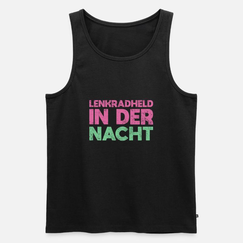 Lenkradheld In Der Nacht - Männer Premium Bio Tank Top - Schwarz