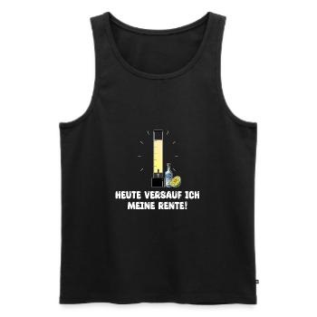 Vodka Lemon Tower heute versauf ich meine Rente - Männer Premium Bio Tank Top - Schwarz - Vorne - AI Model Male 178 light (178cm)