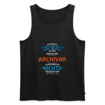 Archivar Beruf - Männer Premium Bio Tank Top - Schwarz - Vorne - AI Model Male 178 light (178cm)
