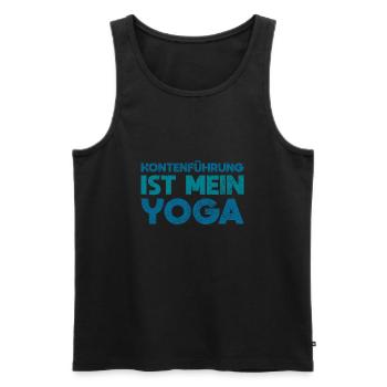 Kontenführung Ist Mein Yoga - Männer Premium Bio Tank Top - Schwarz - Vorne - Michal (187cm)