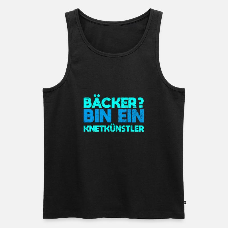 Bäcker? Bin Ein Knetkünstler - Männer Premium Bio Tank Top - Schwarz