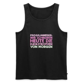 Programmierer: Wir Schreiben Heute Die... - Männer Premium Bio Tank Top - Schwarz - Vorne - Michal (187cm)