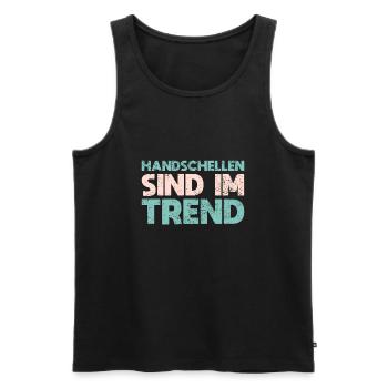 Handschellen Sind Im Trend - Männer Premium Bio Tank Top - Schwarz - Vorne - AI Model Male 178 light (178cm)