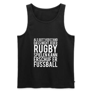 rugby - Débardeur bio Premium Homme - noir - Devant - Michal (187cm)
