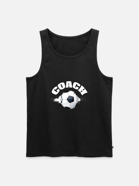 Fußballtrainer - Männer Premium Bio Tank Top - Schwarz