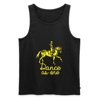 Dance As One Dressage Horse Riding - Männer Premium Bio Tank Top - Schwarz - Vorne - Michal (187cm)