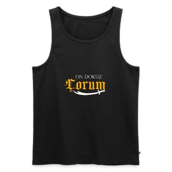 Çorum gold - Männer Premium Bio Tank Top - Schwarz - Vorne - AI Model Male 178 light (178cm)