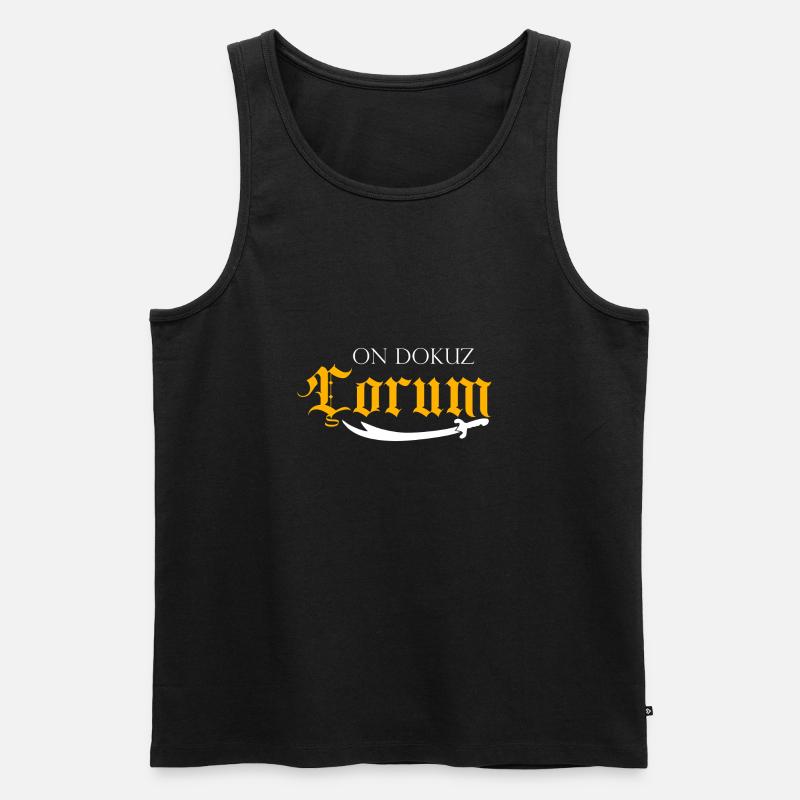 Çorum gold - Männer Premium Bio Tank Top - Schwarz