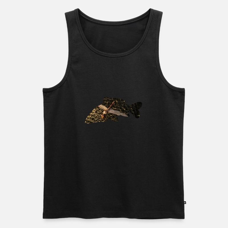 Karpfen - Libelle - Männer Premium Bio Tank Top - Schwarz