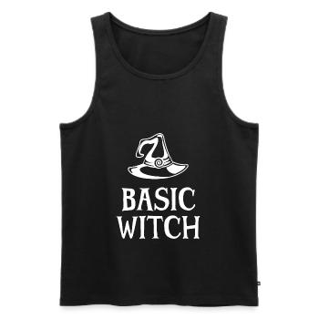 Basic Witch - Men's Premium Organic Tank Top - black - Front - AI Model Male 178 light (178cm)