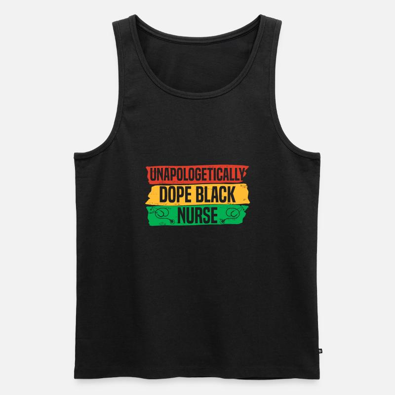 Schwarze Geschichte Krankenschwester Afrika - Männer Premium Bio Tank Top - Schwarz