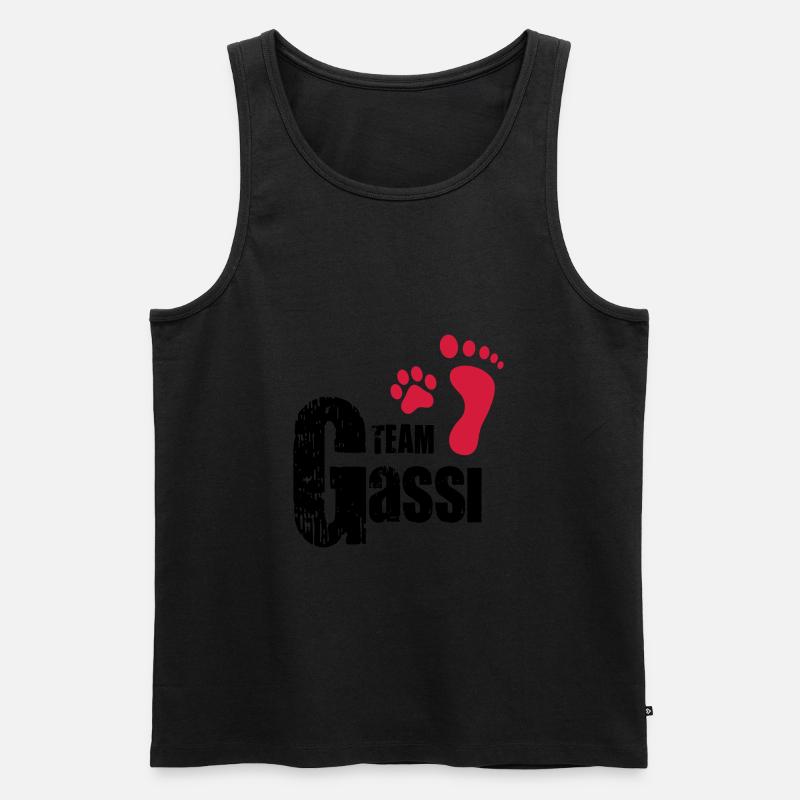 Team Gassi - Männer Premium Bio Tank Top - Schwarz