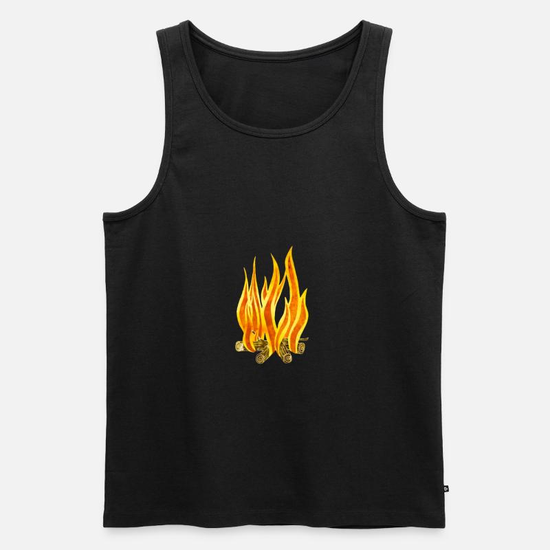 Feuer - Männer Premium Bio Tank Top - Schwarz