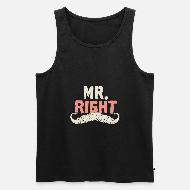 Mr. Right - Männer Premium Bio Tank Top - Schwarz