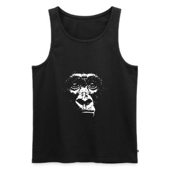 Gorilla Face Gorilla Kopf Gesicht - Männer Premium Bio Tank Top - Schwarz - Vorne - AI Model Male 178 light (178cm)