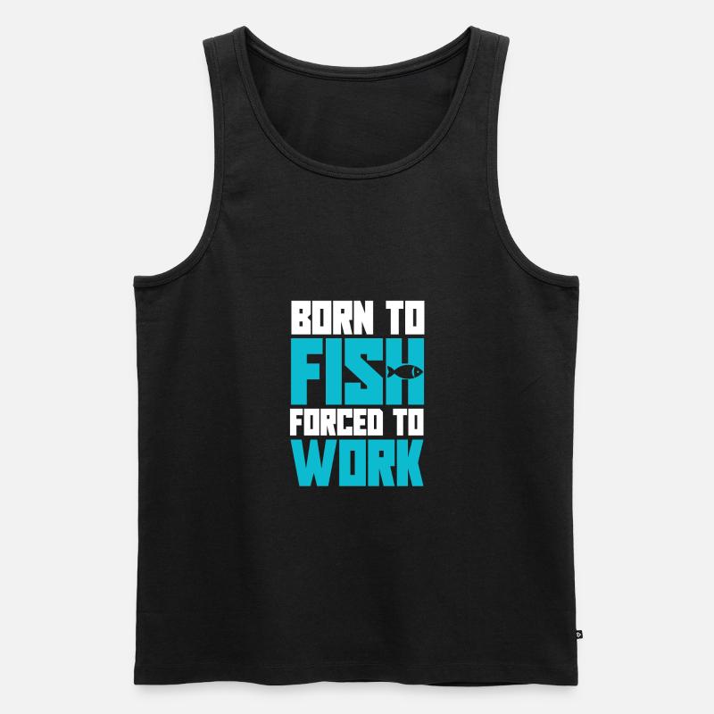 Forelle Lachs - Männer Premium Bio Tank Top - Schwarz
