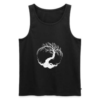 Baum des Lebens. - Männer Premium Bio Tank Top - Schwarz - Vorne - AI Model Male 178 light (178cm)