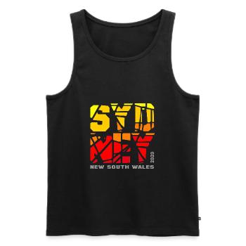 Sydney New South Wales Australia - Débardeur bio Premium Homme - noir - Devant - Michal (187cm)