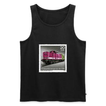 Diesellokomotive - Männer Premium Bio Tank Top - Schwarz - Vorne - Michal (187cm)