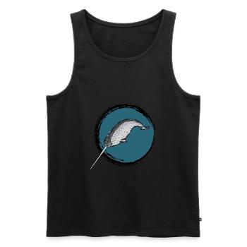 Narwal / Narwhal Design II - Männer Premium Bio Tank Top - Schwarz - Vorne - AI Model Male 178 light (178cm)