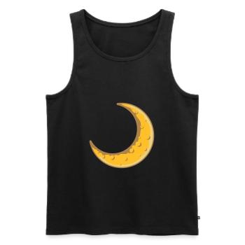 Lune Design De la Lune de Faudesse - Débardeur bio Premium Homme - noir - Devant - AI Model Male 178 light (178cm)