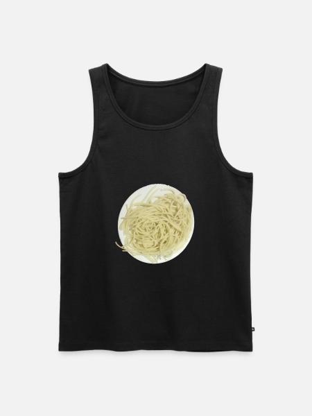 Spaghetti-Teller - Männer Premium Bio Tank Top - Schwarz