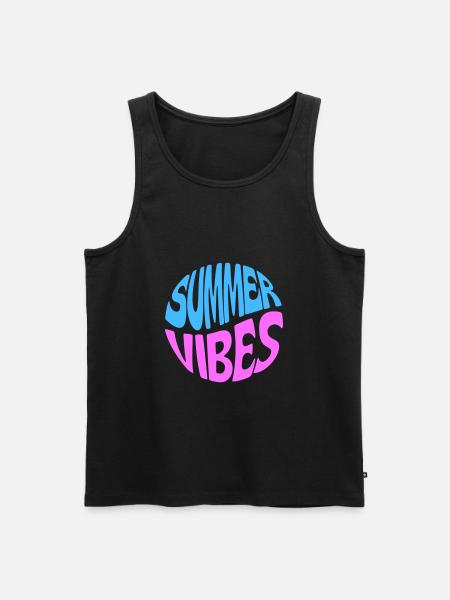 Summer Vibes - Männer Premium Bio Tank Top - Schwarz