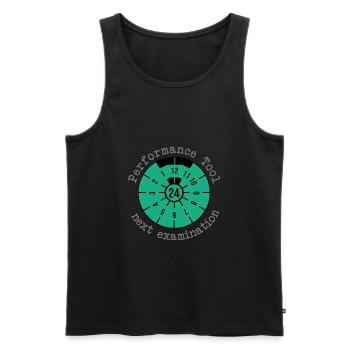 TÜV 2024 Hauptuntersuchung - Männer Premium Bio Tank Top - Schwarz - Vorne - Michal (187cm)