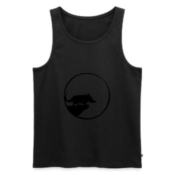 Klippe Mond Opossum - Männer Premium Bio Tank Top - Schwarz - Vorne - AI Model Male 178 light (178cm)