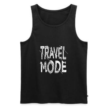 blagues france randonnée idée cadeau citation drôle cadeau - Débardeur bio Premium Homme - noir - Devant - Michal (187cm)