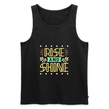Rise And Shine Motivation positive - Débardeur bio Premium Homme - noir - Devant - AI Model Male 178 light (178cm)