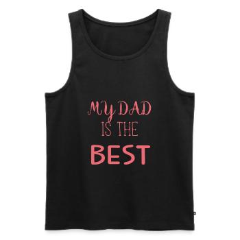 dad - Débardeur bio Premium Homme - noir - Devant - AI Model Male 178 light (178cm)